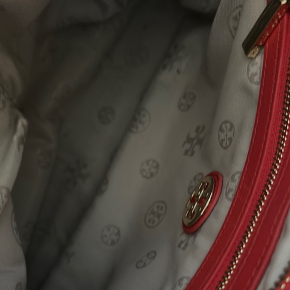 Tory Burch Red Suede and Leather Bag - Picture 7 of 7